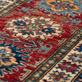 Handmade fine Afghan Kazak short runner - 309251